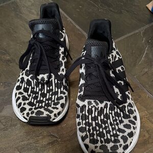 Adidas Black and White Athletic Shoes